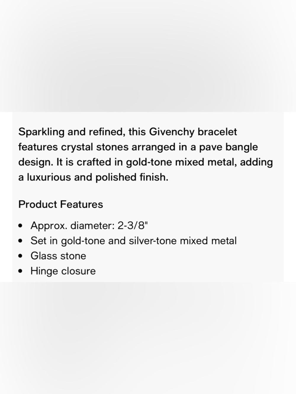 NWT! Givenchy Silver-Tone Crystal Double-Row Bangle Bracelet - Picture 10 of 10